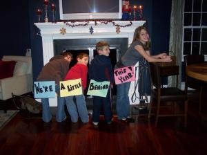 My "New Year's" card from a few years ago. Too crazed to pull off a Xmas shoot, I bribed & threatened to get this shot. My crew STILL holds a grudge ... can't imagine why ....